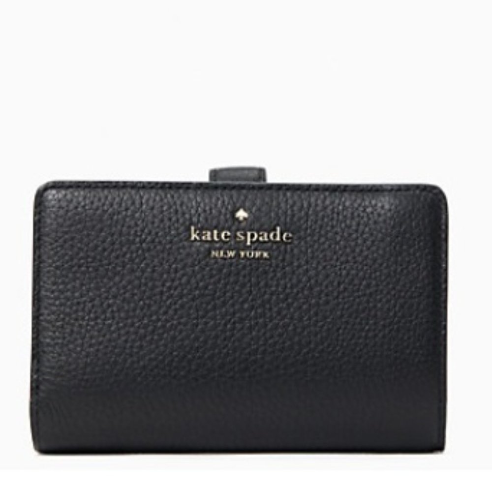 Kate Spade Leila Medium Compact Bifold Wallet Black